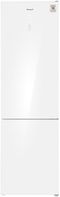 Двухкамерный холодильник Weissgauff WRK 2000 Full NoFrost Inverter White Glass