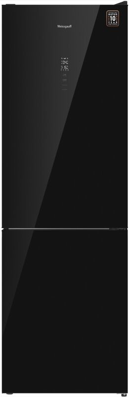 Двухкамерный холодильник Weissgauff WRK 185 Total NoFrost Inverter Black Glass