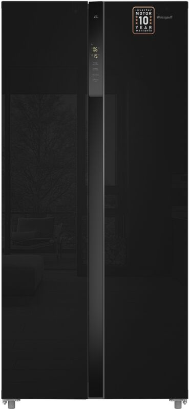 Холодильник Side-by-Side Weissgauff WSBS 500 Inverter NoFrost Black Glass