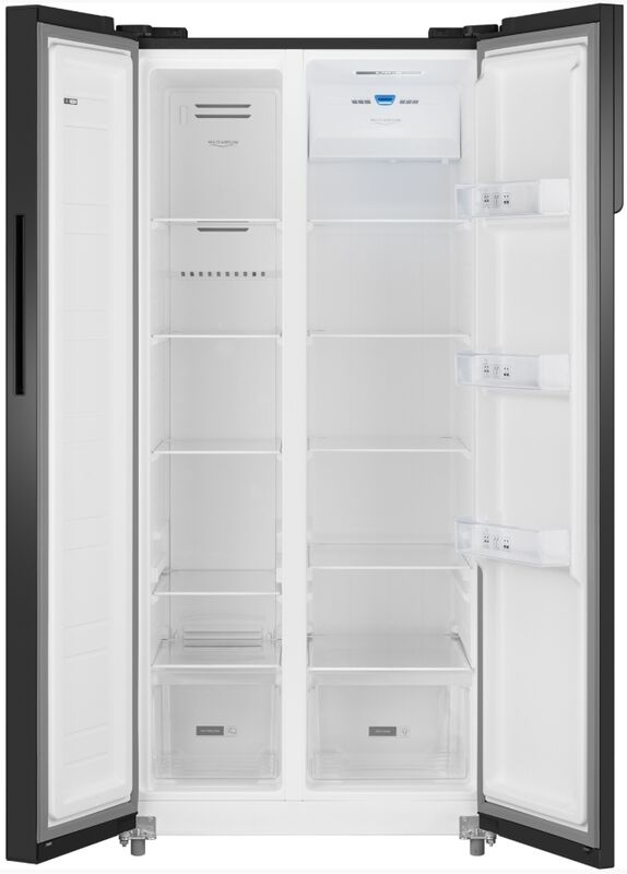 Холодильник Side-by-Side Weissgauff WSBS 500 Inverter NoFrost Black Glass