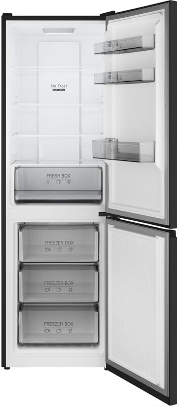 Двухкамерный холодильник Weissgauff WRK 185 Total NoFrost Inverter Black Inox