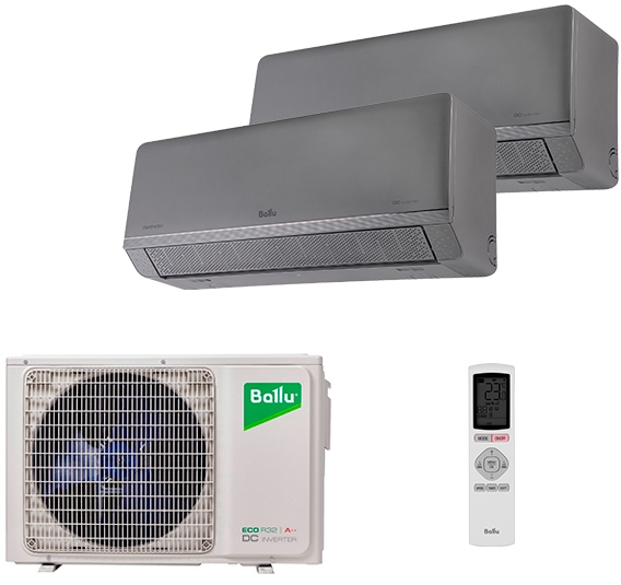Мульти сплит-система Ballu BA2OI-FM/out-18HN8/EU/BSUI-FM/in-09HN8/EU_SV*2шт