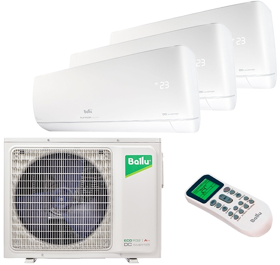 Мульти сплит-система Ballu BA3OI-FM/out-21HN8/EU/BSUI-FM/in-07HN8/EU*3шт