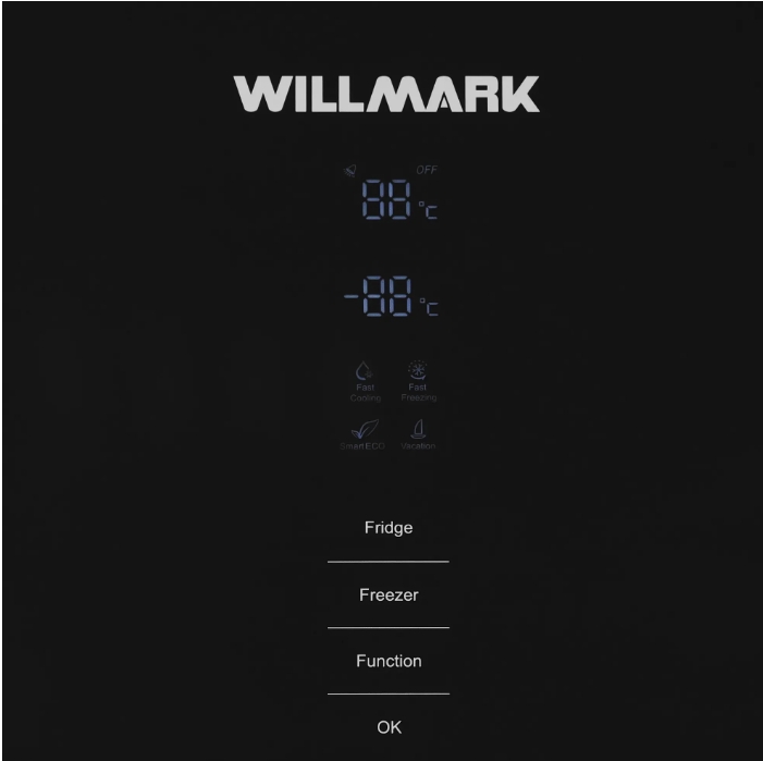 Двухкамерный холодильник Willmark RFN-652DIGB
