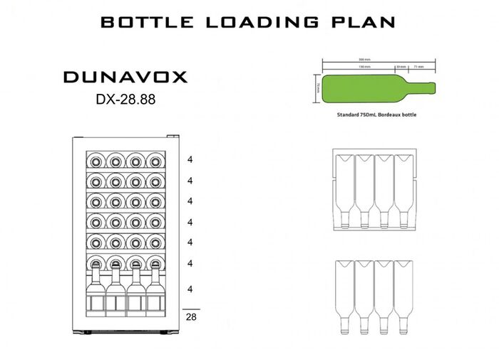 Винный шкаф Dunavox DX-28.88KF