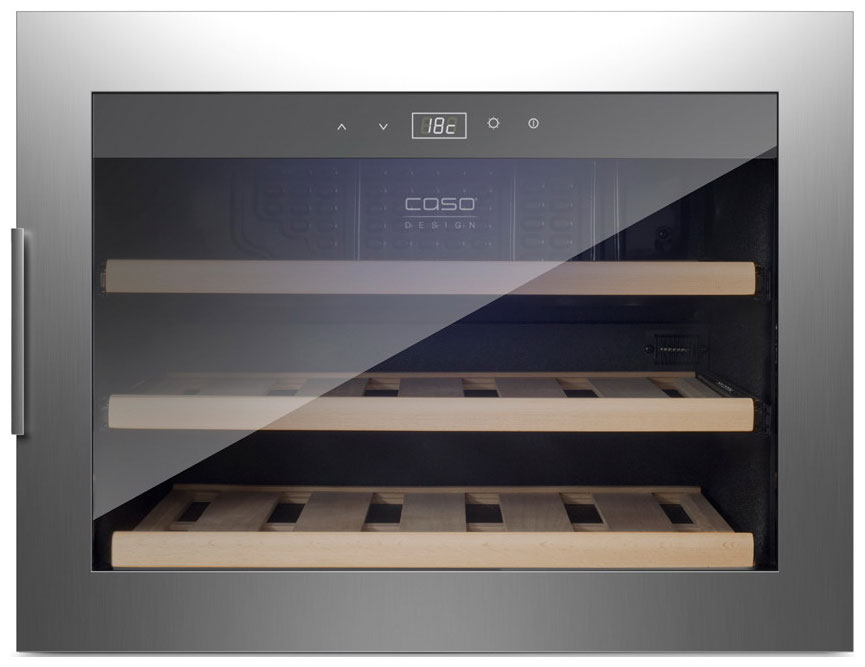 Встраиваемый винный шкаф Caso WineSafe 18 EB Inox
