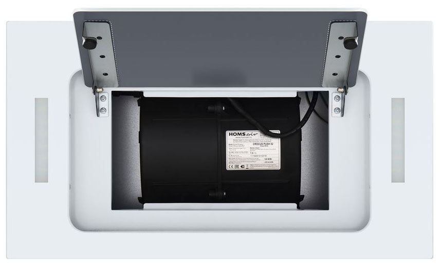 Полновстраиваемая вытяжка HOMSair Crocus Push 52 белый - фото 5