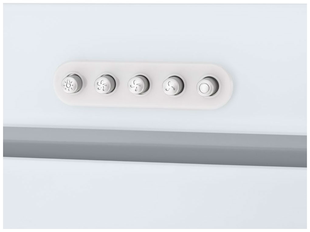 Полновстраиваемая вытяжка HOMSair Crocus Push 52 белый - фото 7