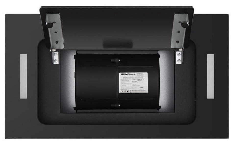 Полновстраиваемая вытяжка HOMSair Crocus Push 52 черный - фото 5