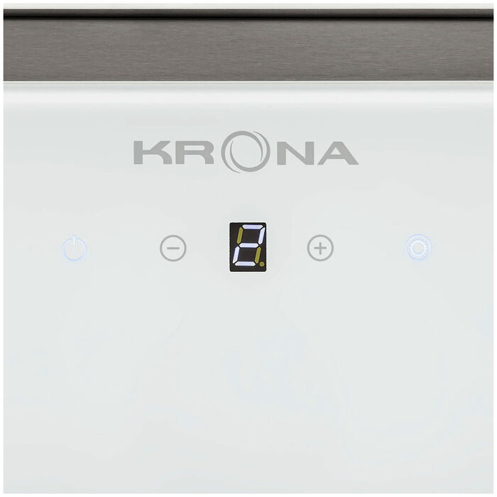 Полновстраиваемая вытяжка Krona SELINA 600 GLASS white S