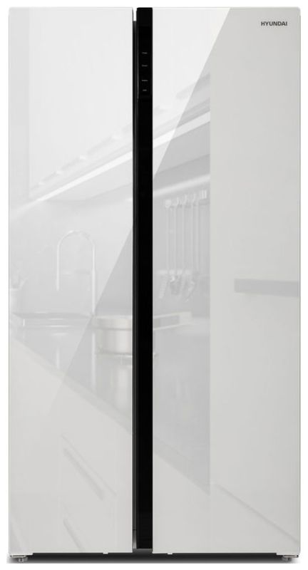 Холодильник Side-by-Side Hyundai CS5003F белое стекло