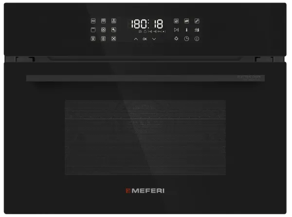 Компактный духовой шкаф Meferi MEO609BK MICROWAVE