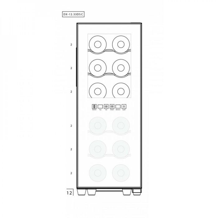 Винный шкаф Dunavox DAT-12.33DC