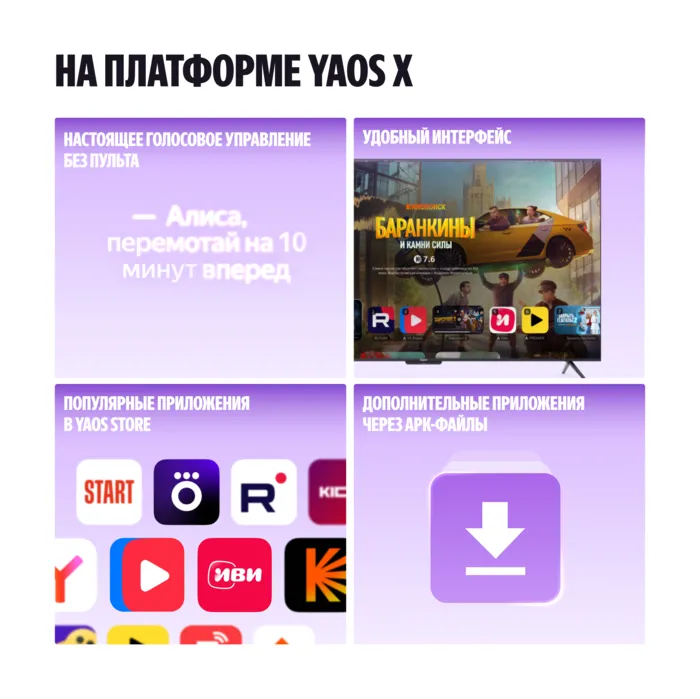 QLED телевизор Яндекс ТВ Станция Бейсик (YNDX-00081)