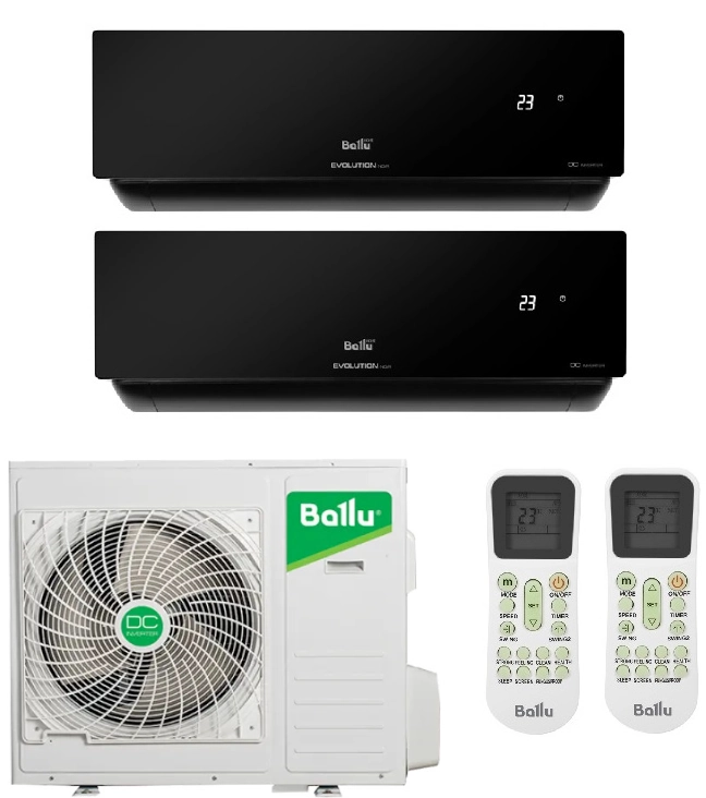 Мульти сплит-система Ballu BA2OI-FM/out-18HN8/EU/BSUI-FM/in-09HN8/EU_BL*2шт