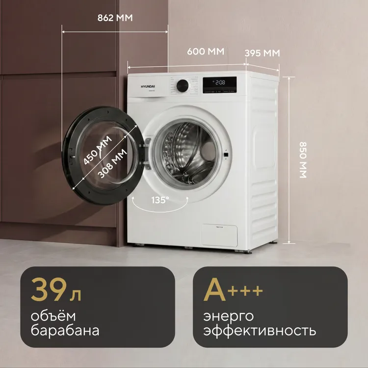 Стиральная машина Hyundai WME6010 - фото 8