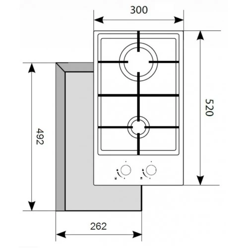Газовая варочная панель Akpo PGA 302 FGC-T BL