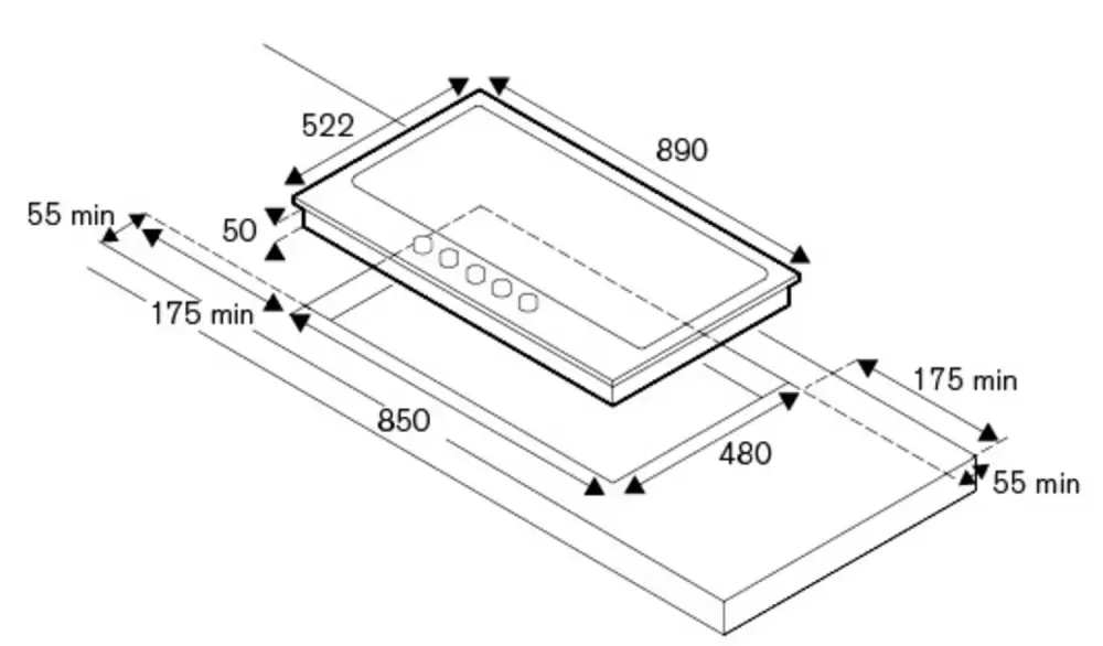 Газовая варочная панель Bertazzoni P905LMODX