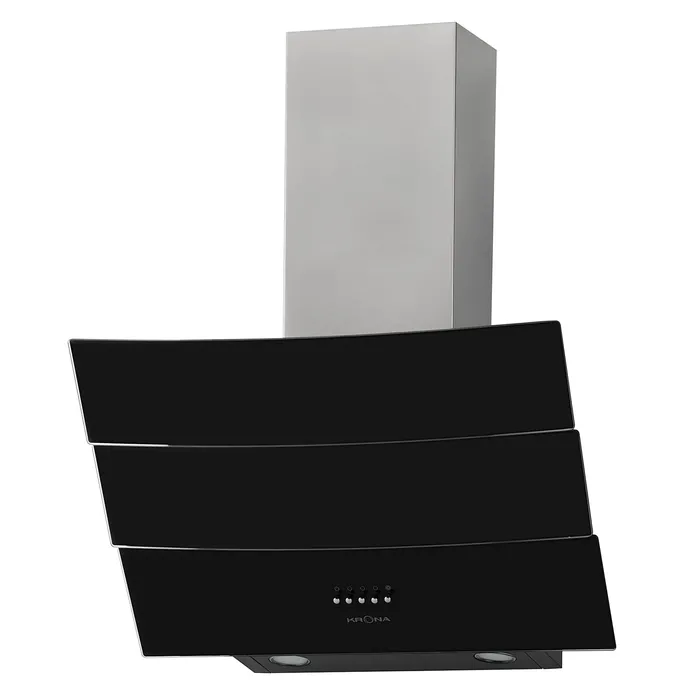 Наклонная вытяжка Krona INGA 600 inox/black push button