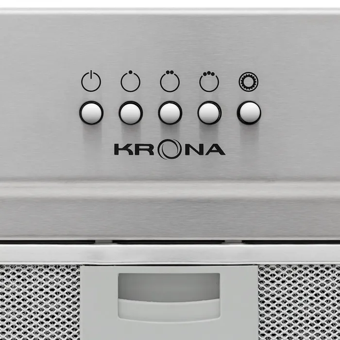 Полновстраиваемая вытяжка Krona KATE 600 INOX PB V2