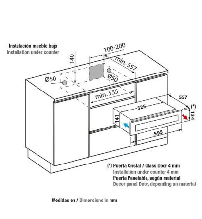 Встраиваемый винный шкаф Pando PVMC 15-5CR
