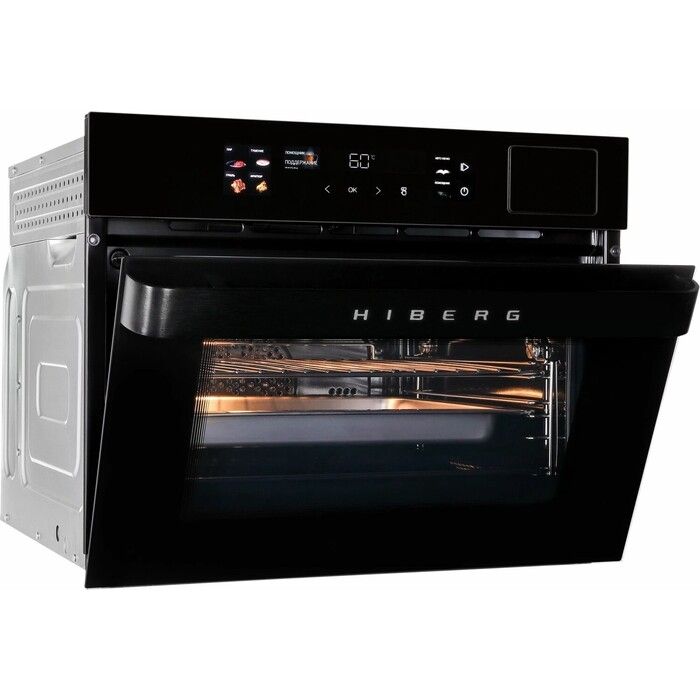 Компактный духовой шкаф Hiberg S-VMF 5515 B SMART