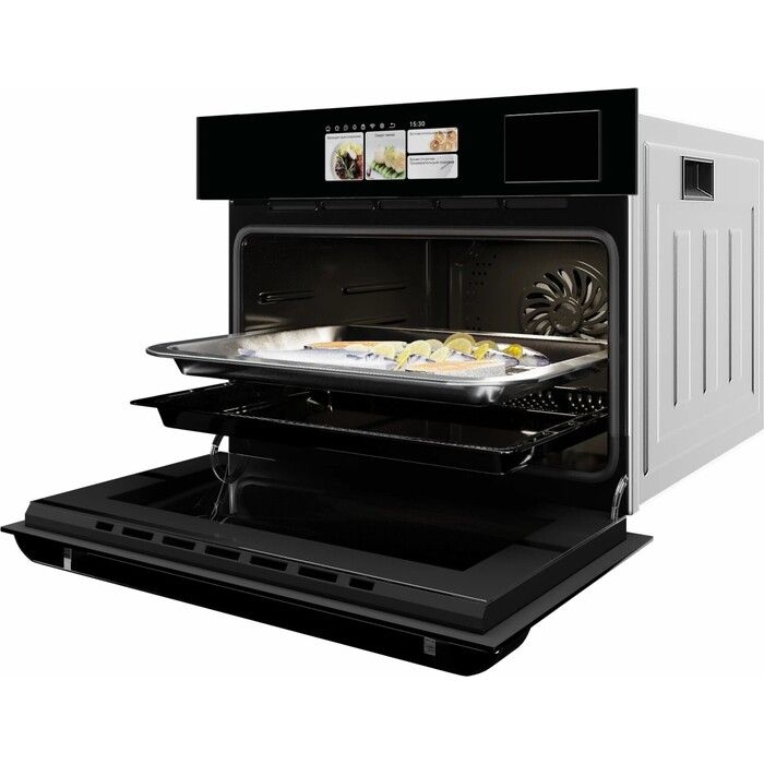 Компактный духовой шкаф Hiberg S-VM 5615 B i-SMART