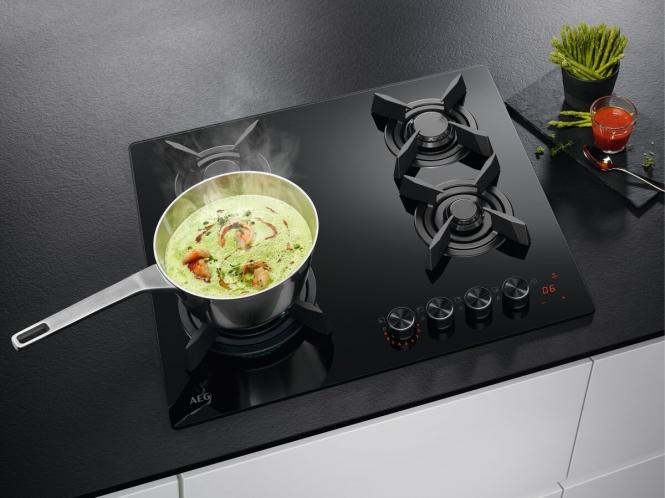 Газовая варочная панель AEG HKB64453NB